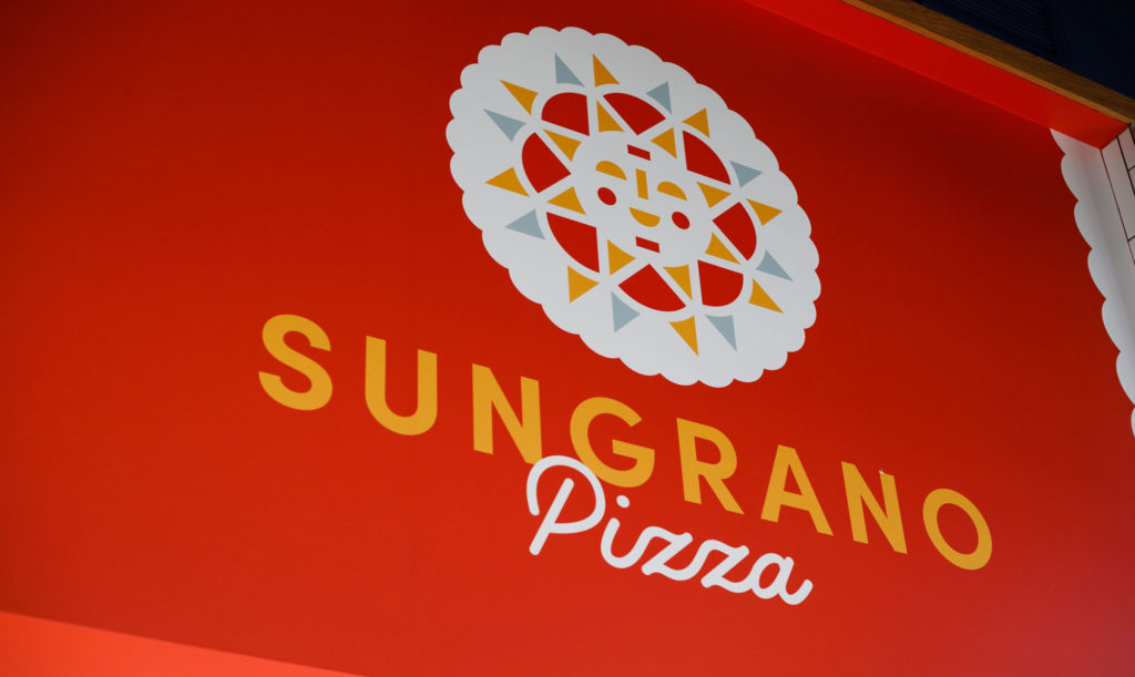 Sungrano pizza signage
