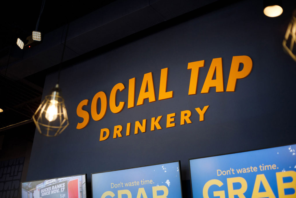 Social Tap Drinkery interior signage
