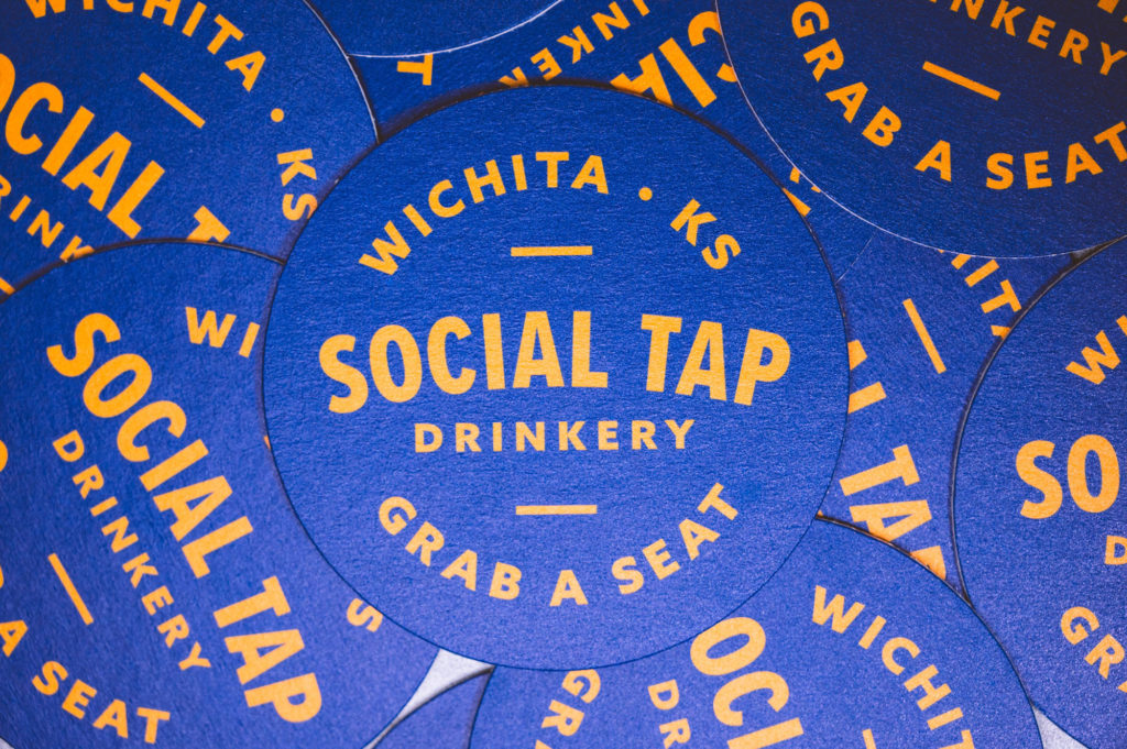 Social Tap Drinkery coasters design
