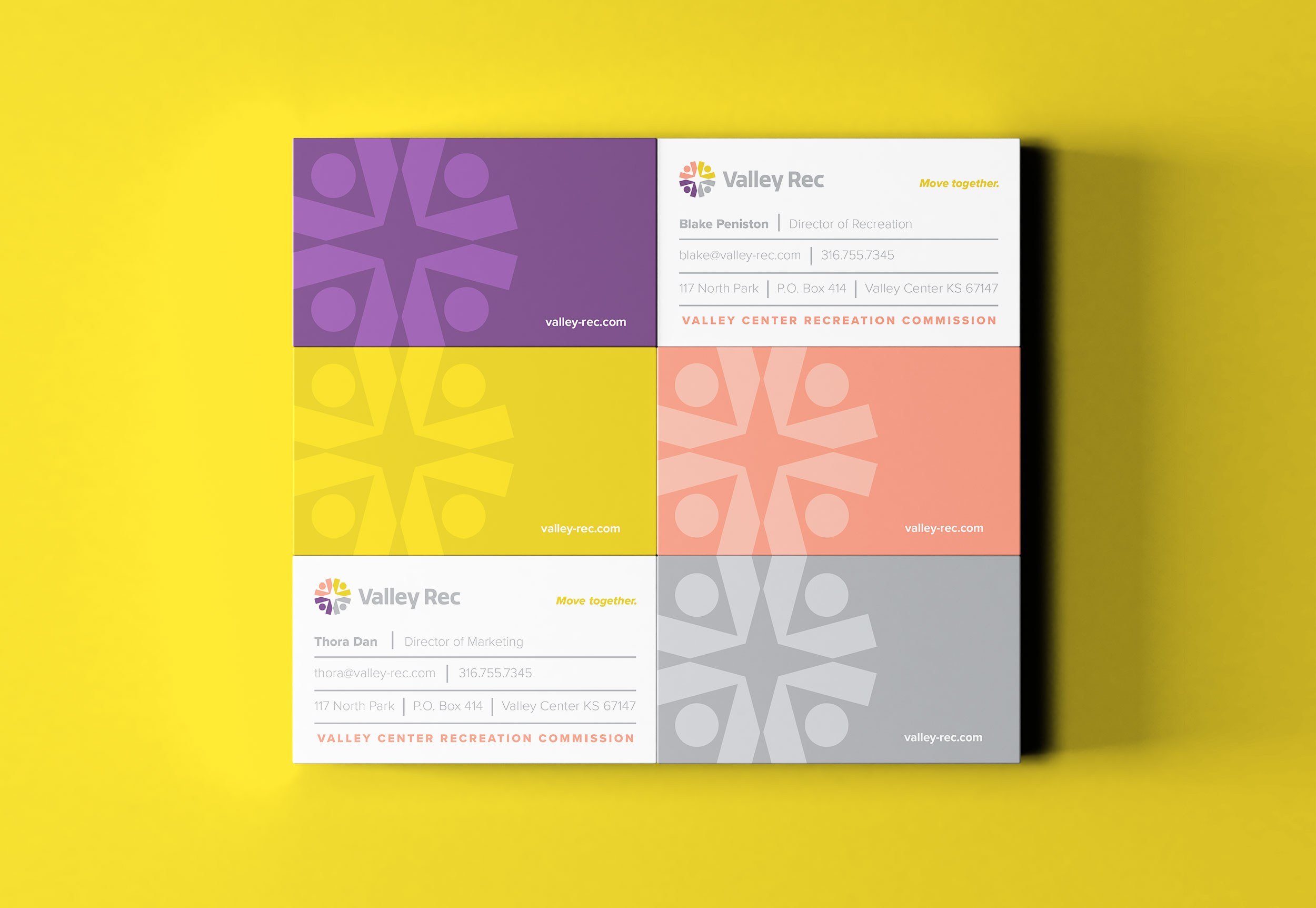 Valley Rec business cards