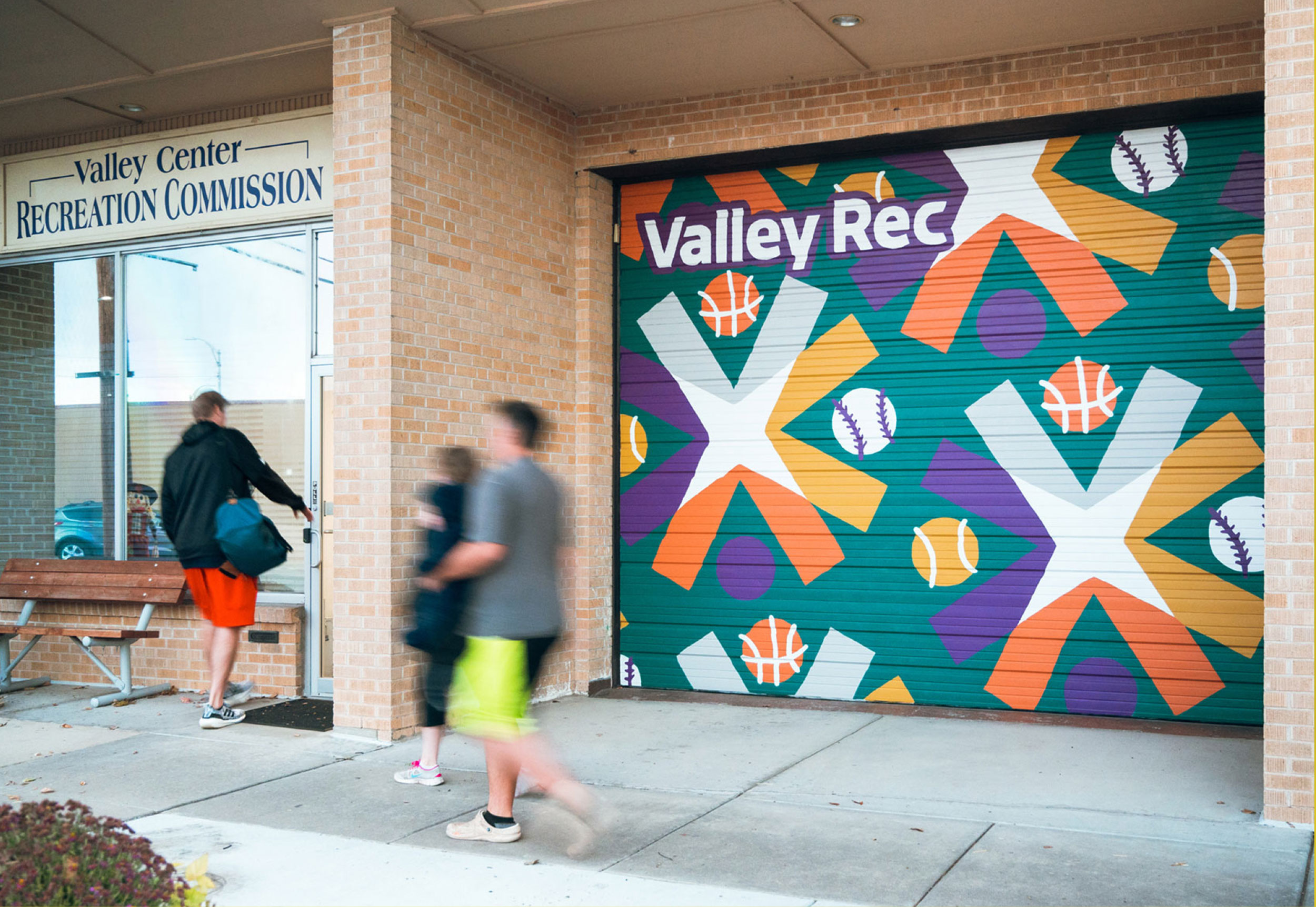 Valley rec outdoor wall graphics