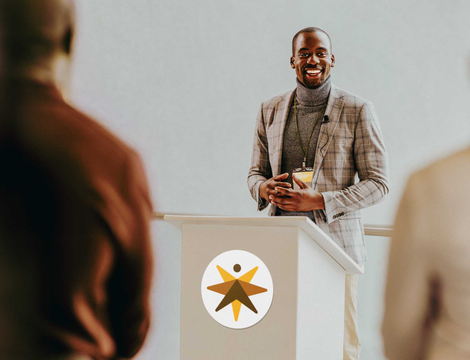 Kansas Health Foundation logo podium
