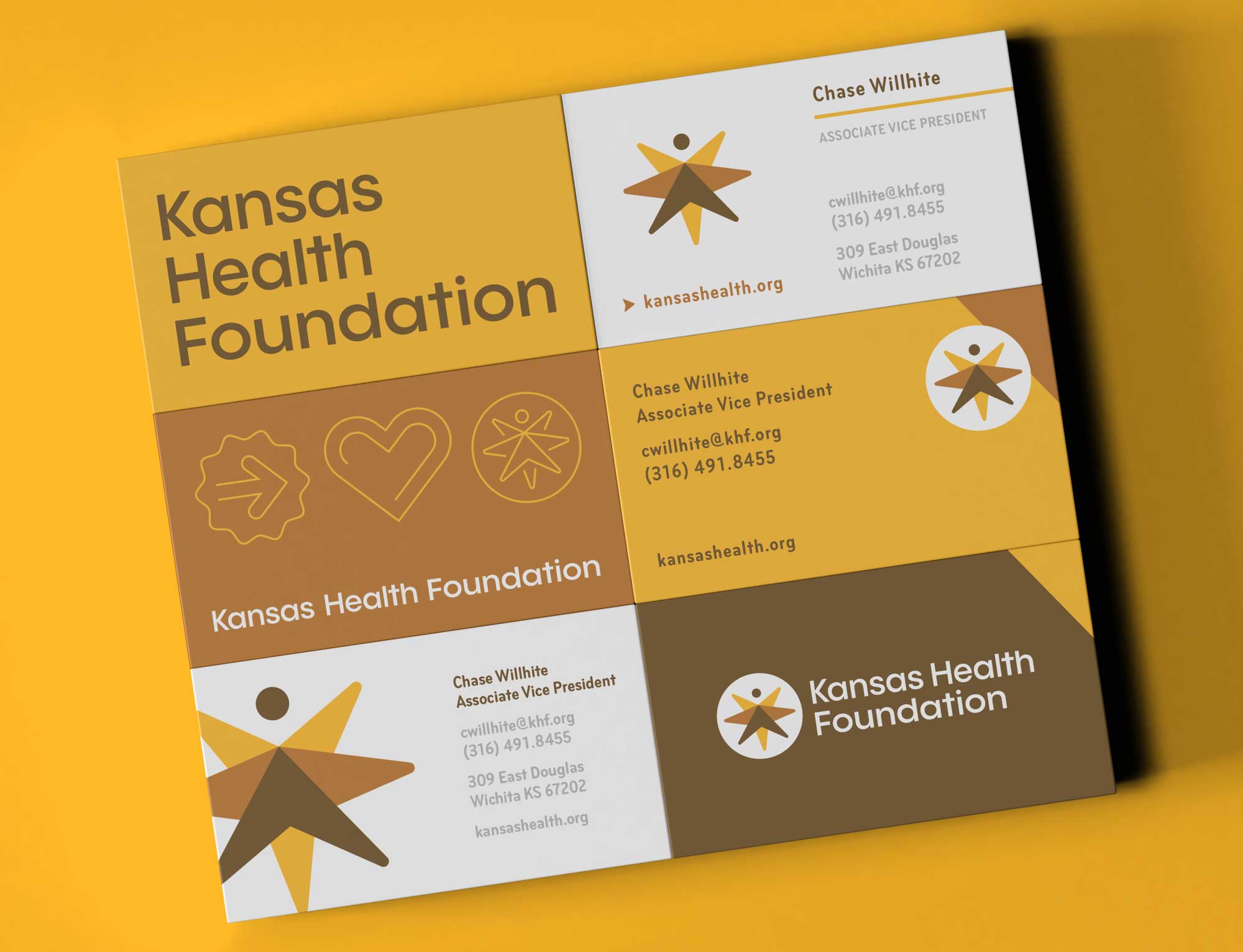 Kansas Health Foundation business cards
