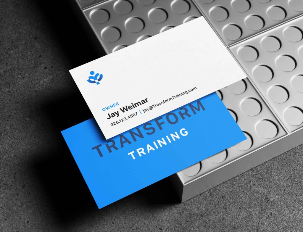 Transform Training business cards